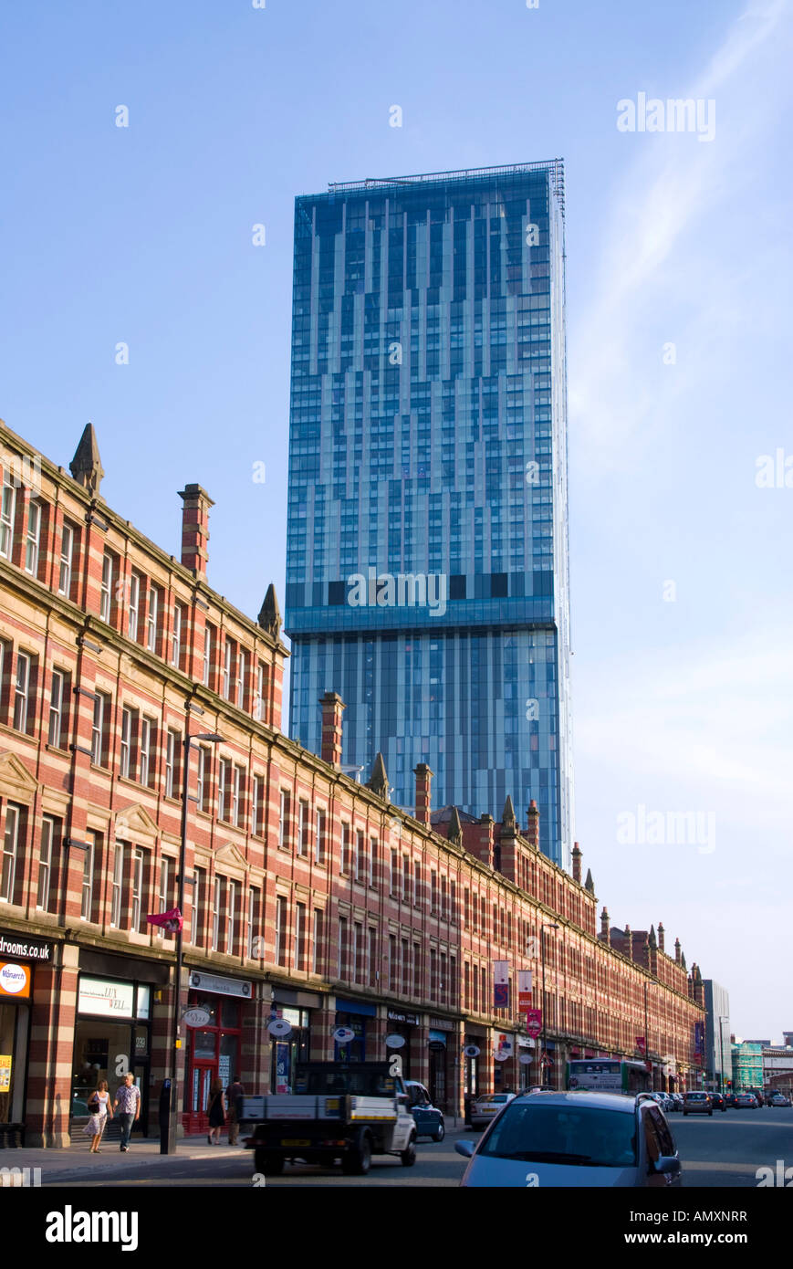 Low angle view of skyscraper, Beetham Tower, Manchester, Greater Manchester, England Stock Photo