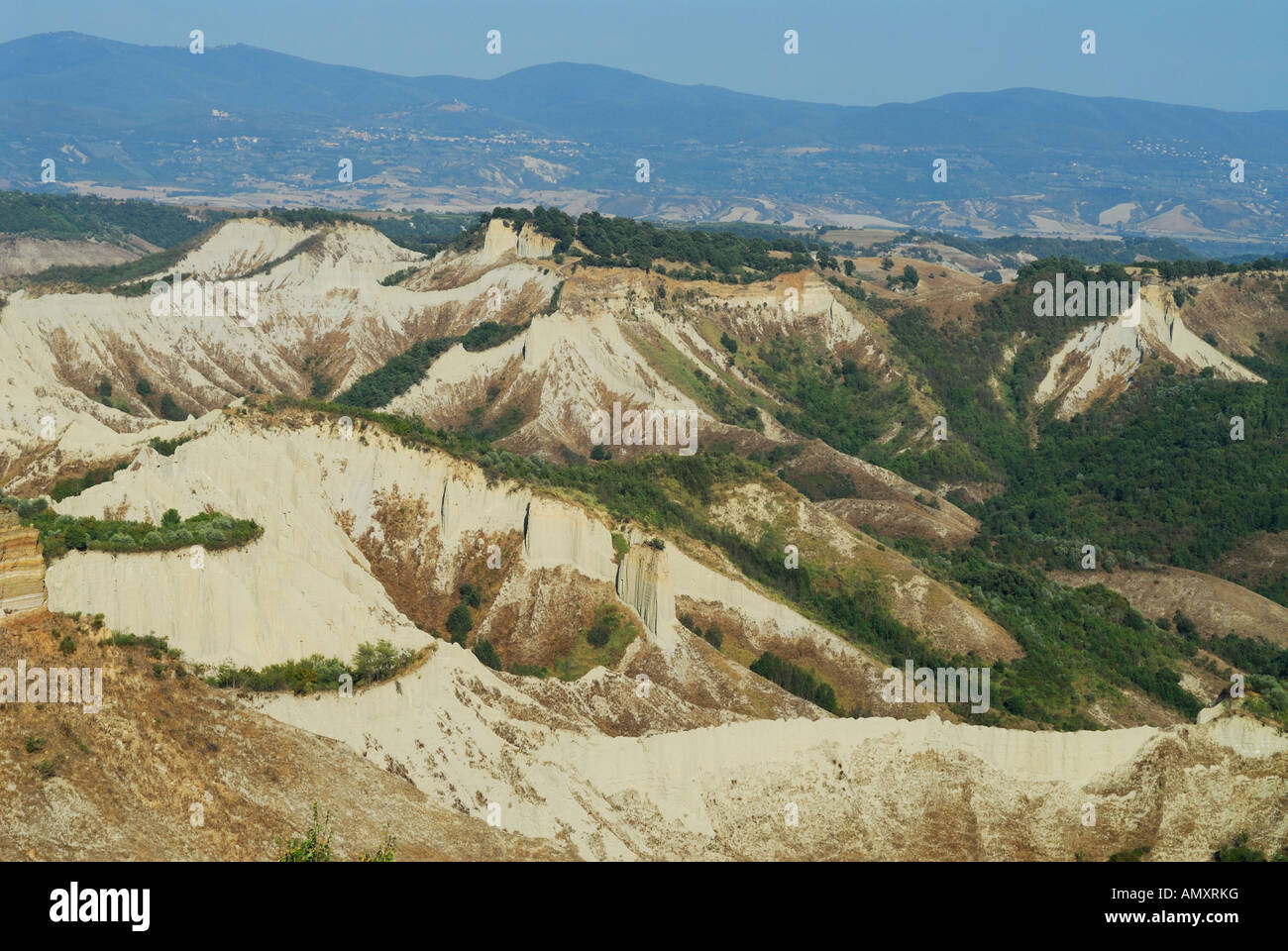 Civita di Bagnoregio Lazio Italy Soft eroded clay landscape Stock Photo