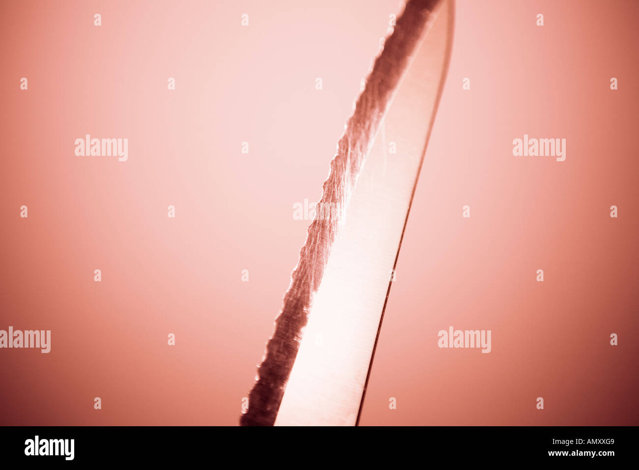 Bread Knife Horror Stock Photo