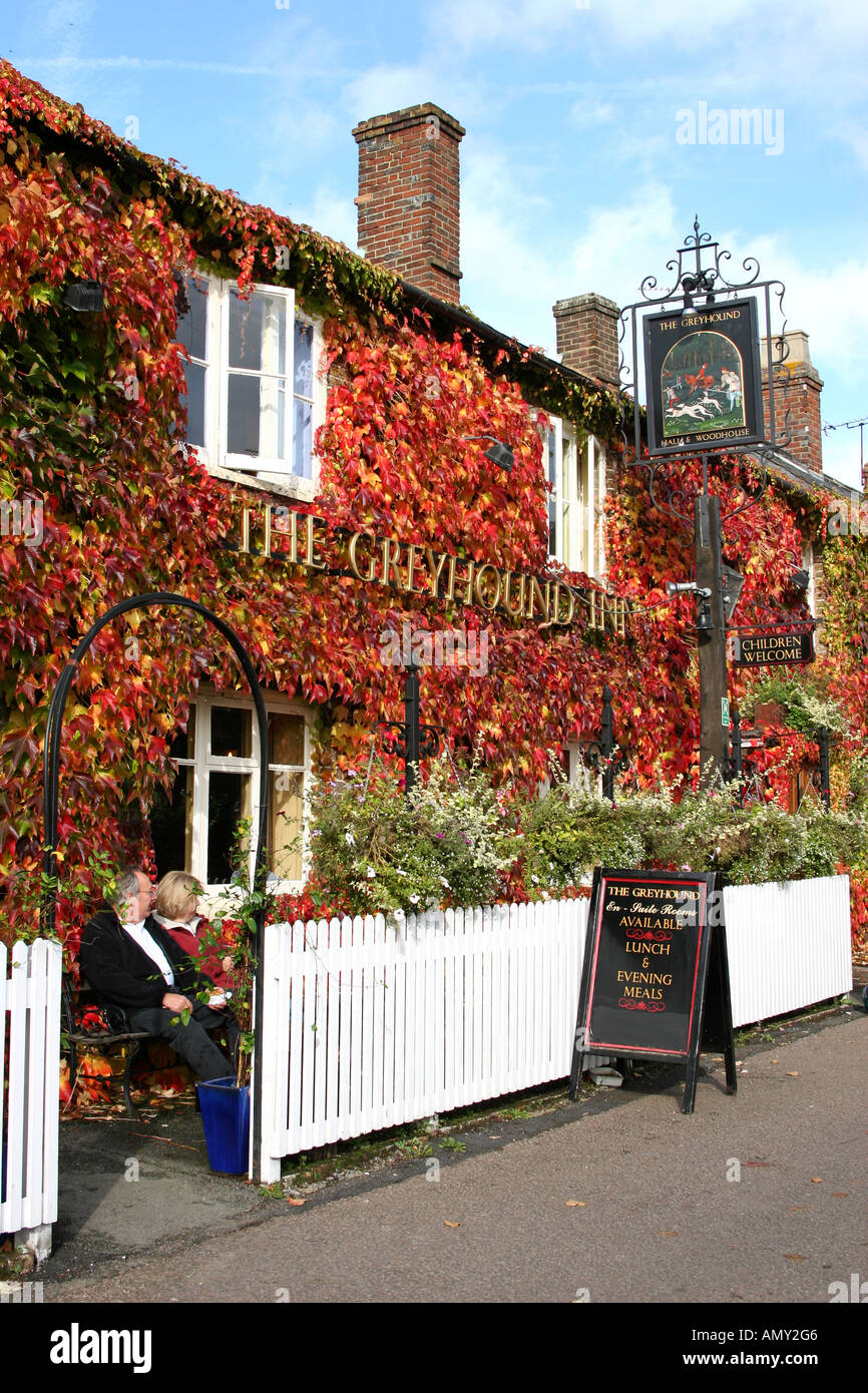 The Greyhound Pub Aldbury Hertfordshire Stock Photo Alamy