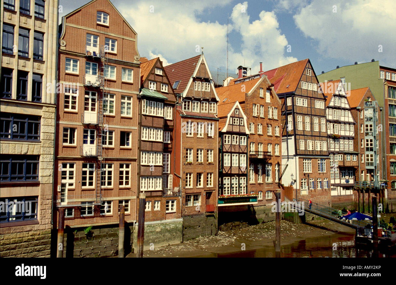 Houses in row Hamburg Germany Stock Photo Alamy