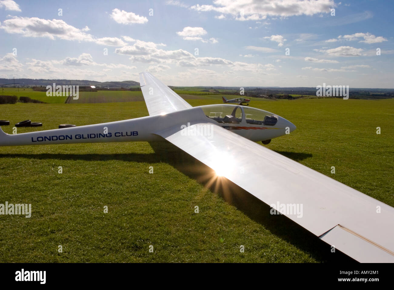 Glider London Gliding Club Dunstable Stock Photo Alamy