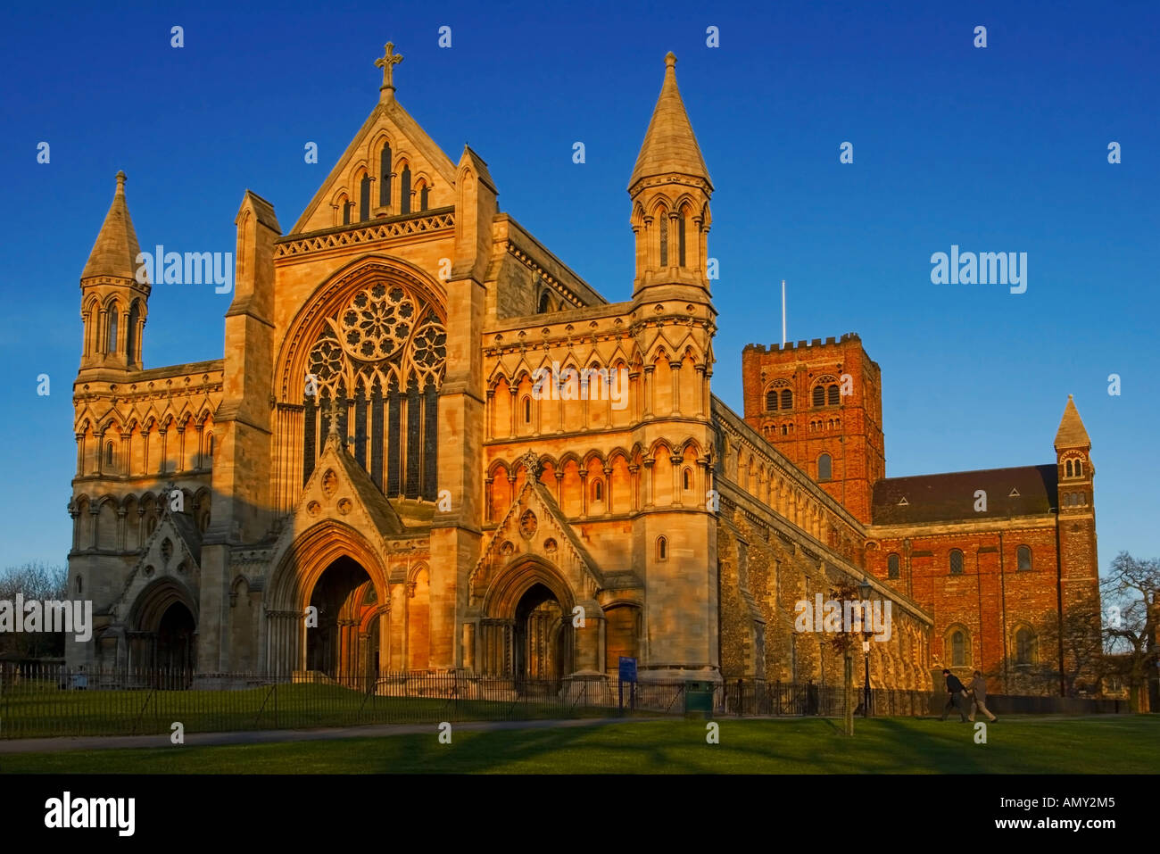 St Albans Abbey - Hertfordshire Stock Photo