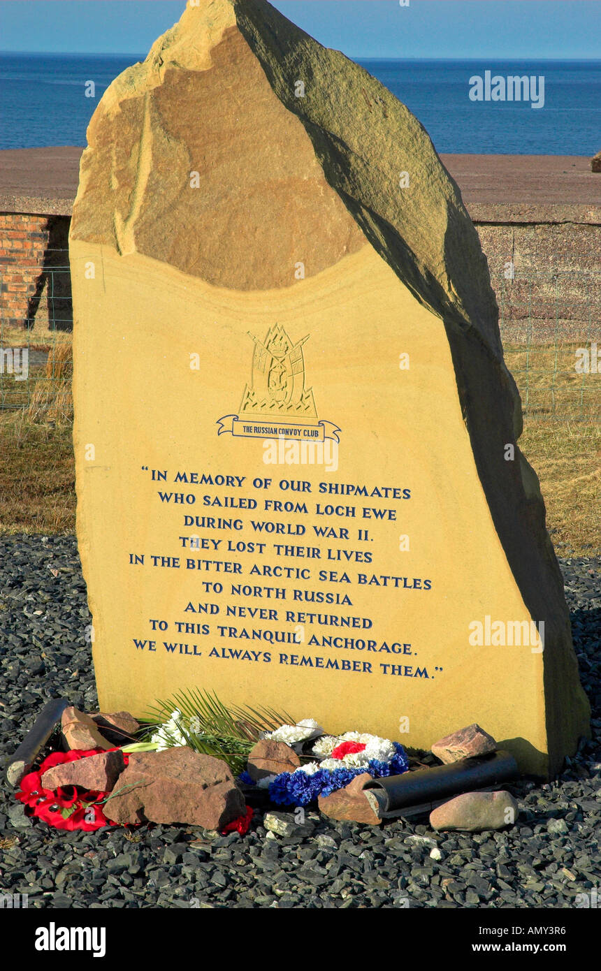 Convoy Memorial at Cove Ross & Cromarty Stock Photo