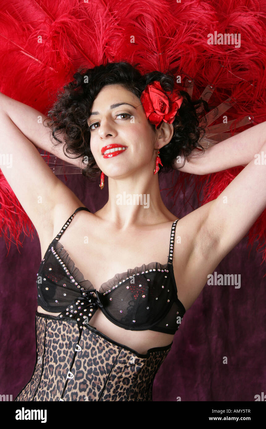 Burlesque Performer and Stage Entertainer Trixie Sparkle Stock Photo