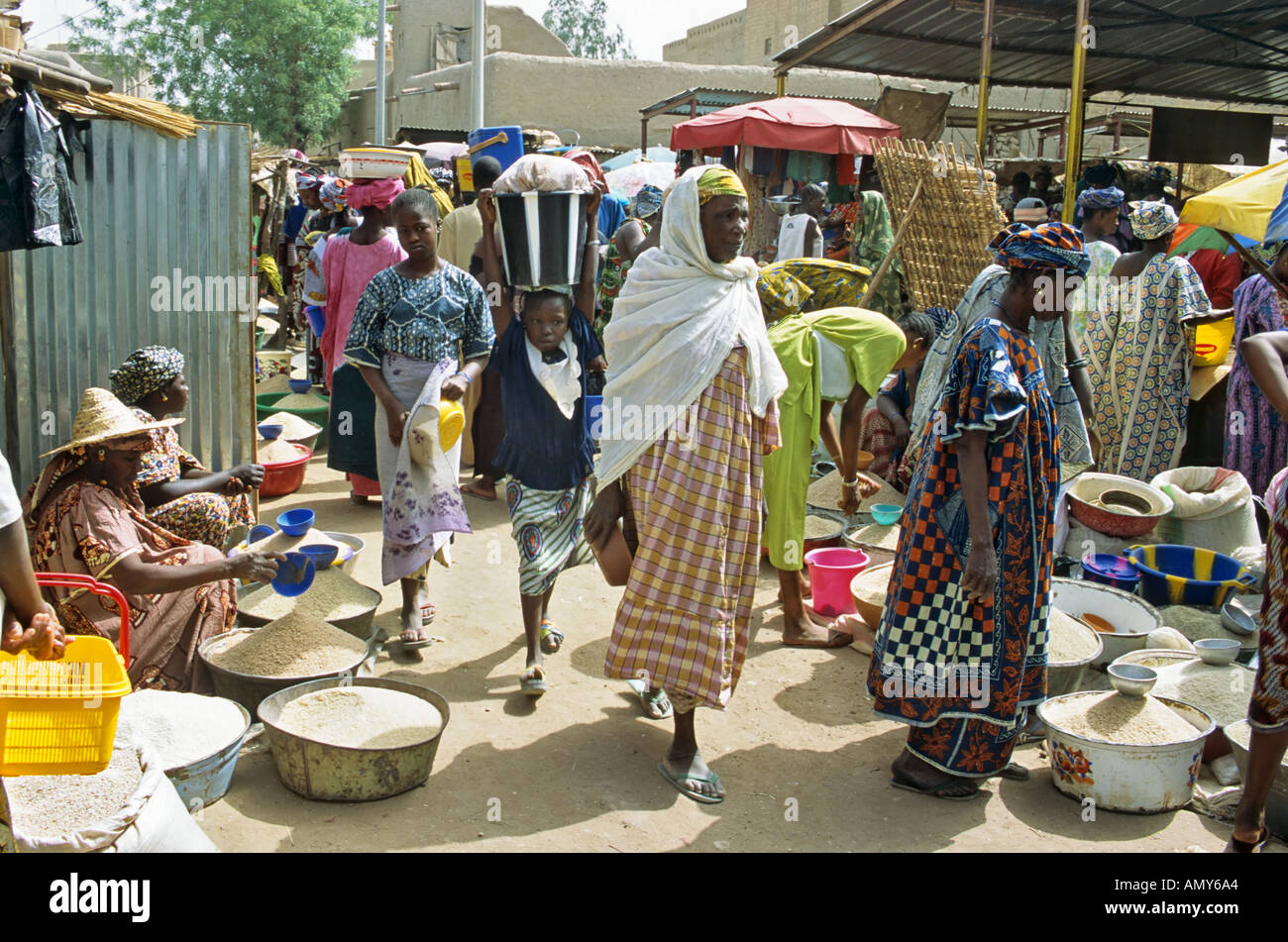 Market at Mopti, Mali Stock Photo