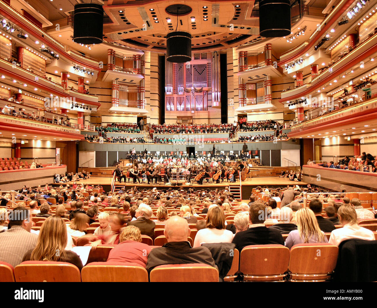 Inside Birmingham Symphony Hall Stock Photo