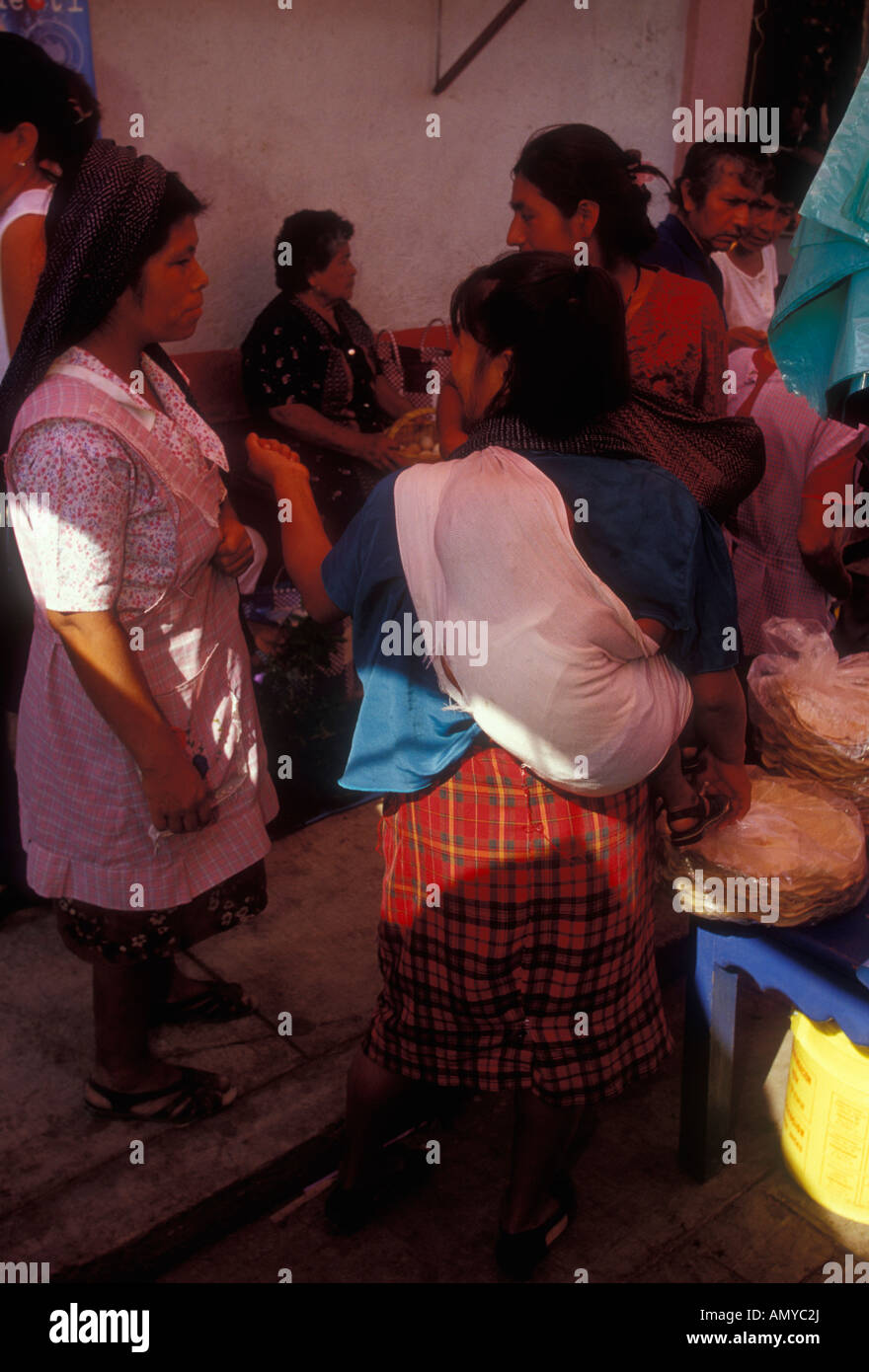 Mexicans, Mexican women, food vendors, sellers, Friday Market, village