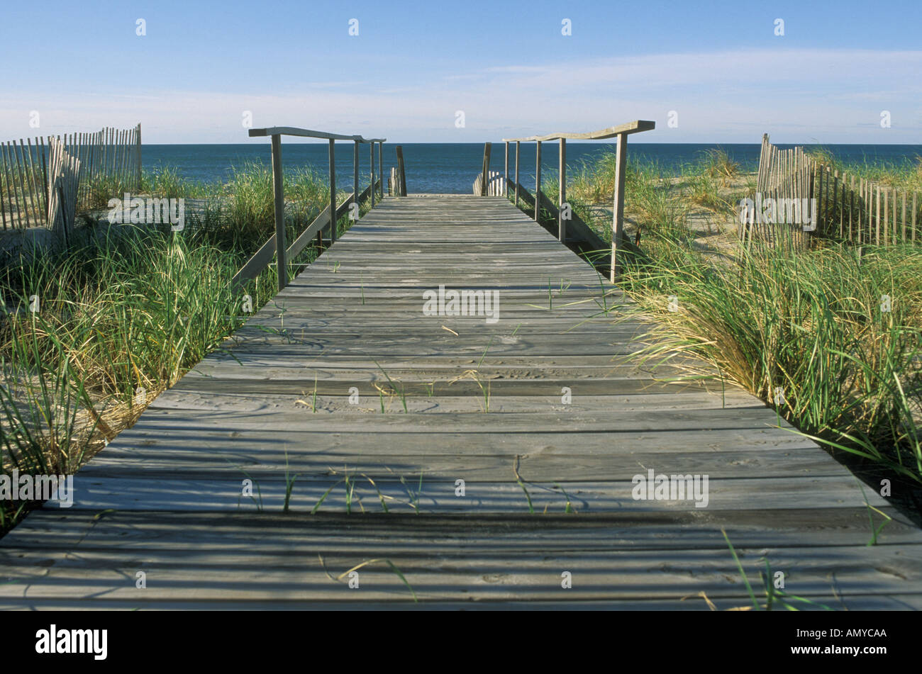 Beach Boardwalk Fire Island New York USA Stock Photo - Alamy