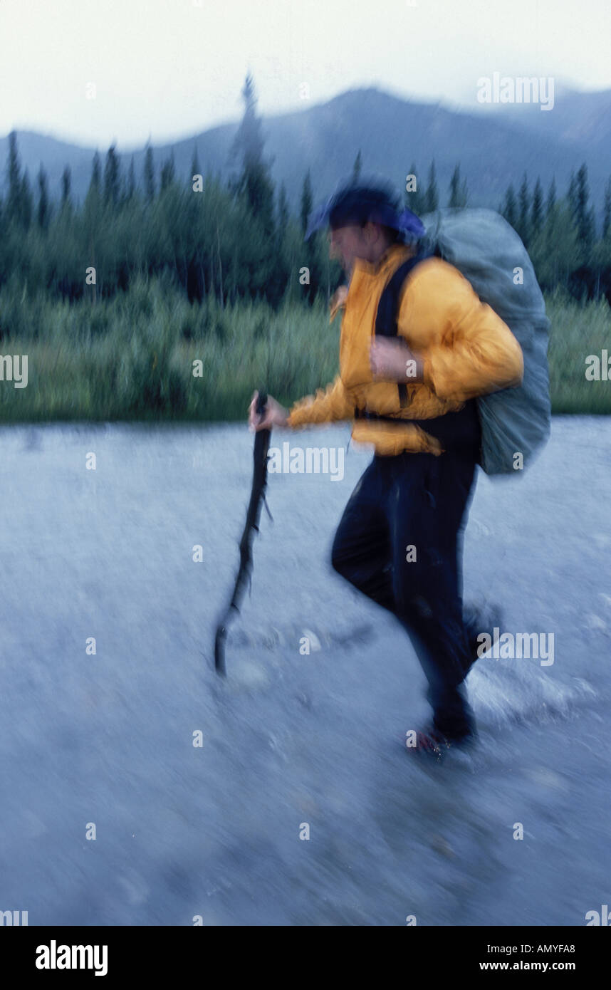 Man with walking stick hi-res stock photography and images - Alamy