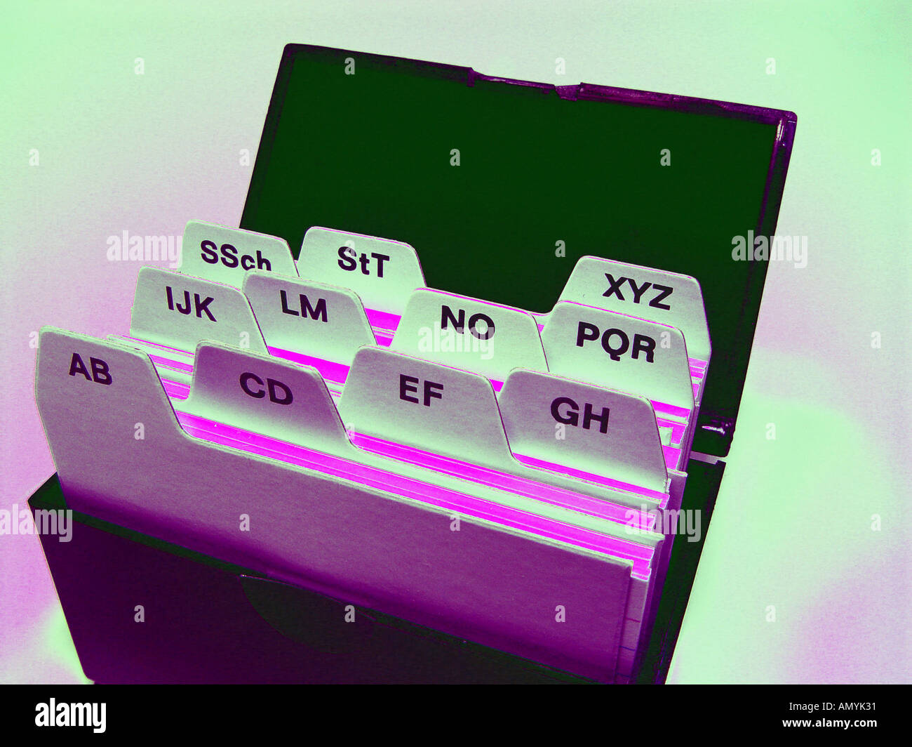 card index box Stock Photo - Alamy