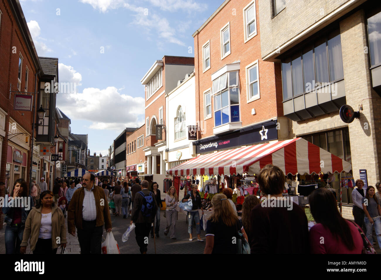 Saturday Market at Colchester Culver Street Essex East Anglia UK Stock Photo Alamy