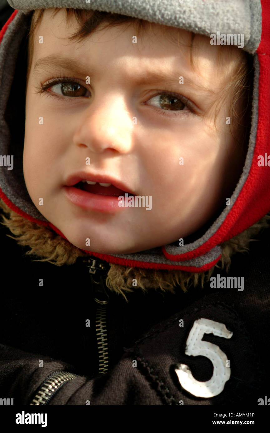 Child in the red jacket hi-res stock photography and images - Alamy