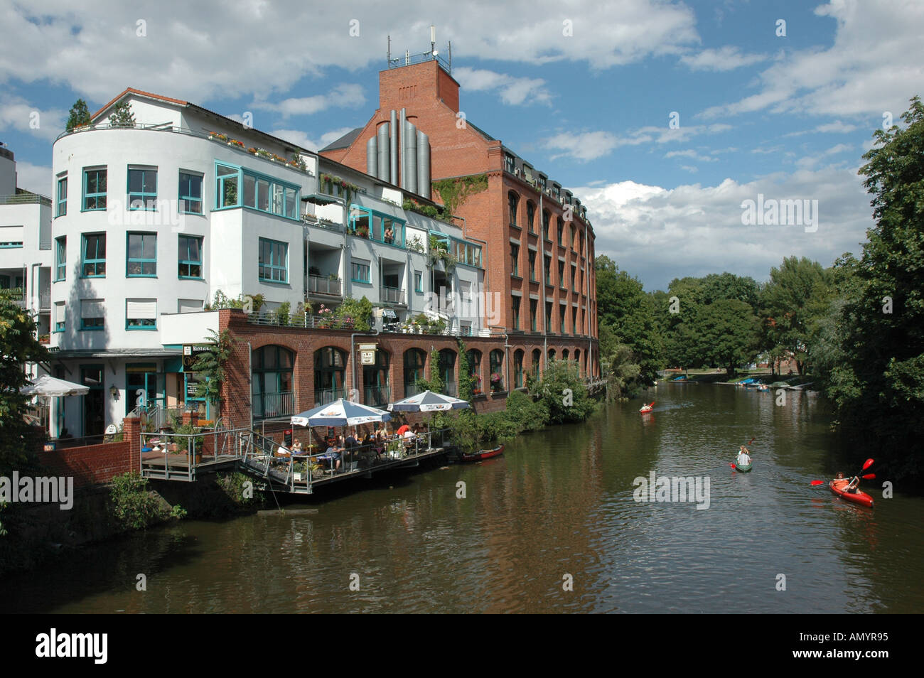 the Karl Heine channel in Leipzig popular for boat portions Stock Photo -  Alamy