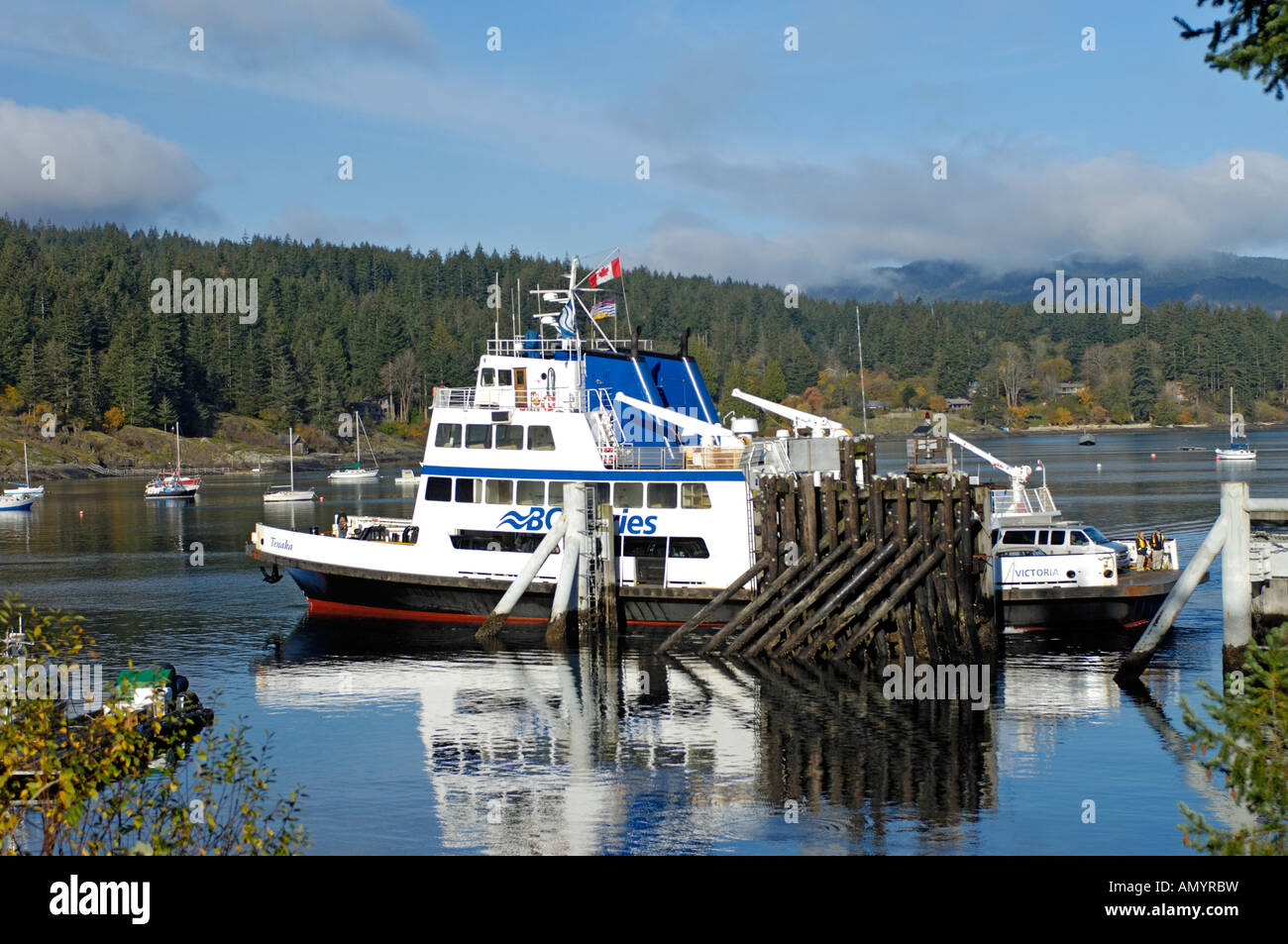 Heriot Bay Ferry Terminal Quadra Island BC Stock Photo, Royalty Free ...
