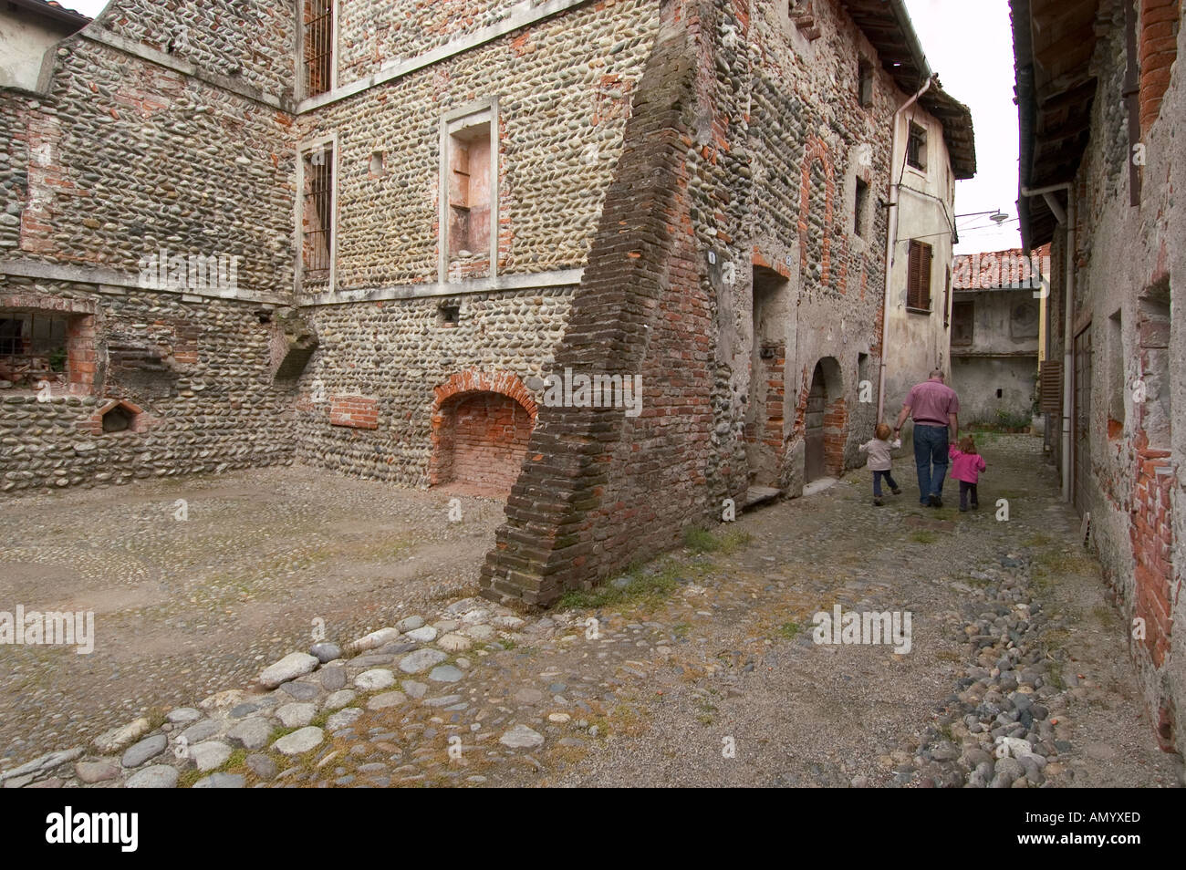 Carpignano Sesia near Novara Piedmont Piemonte Italy Ricetto historic village center place of refuge in the middle age Stock Photo