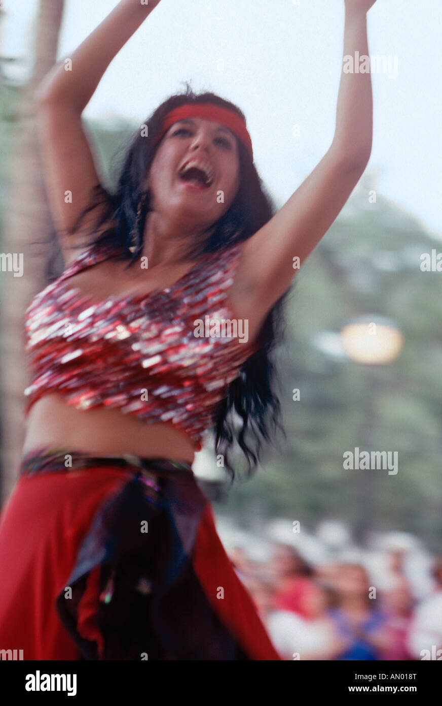 Belly dancer performing at the South Florida Folk Festival Florida USA