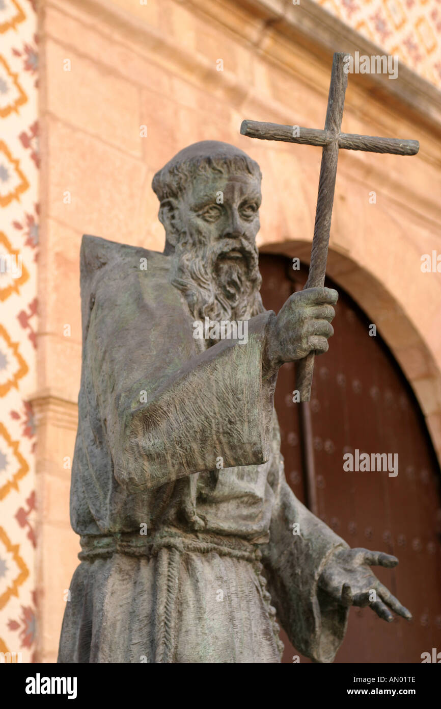 Statue of Father Fray Diego Jose De Cadiz in Ronda Spain Stock Photo