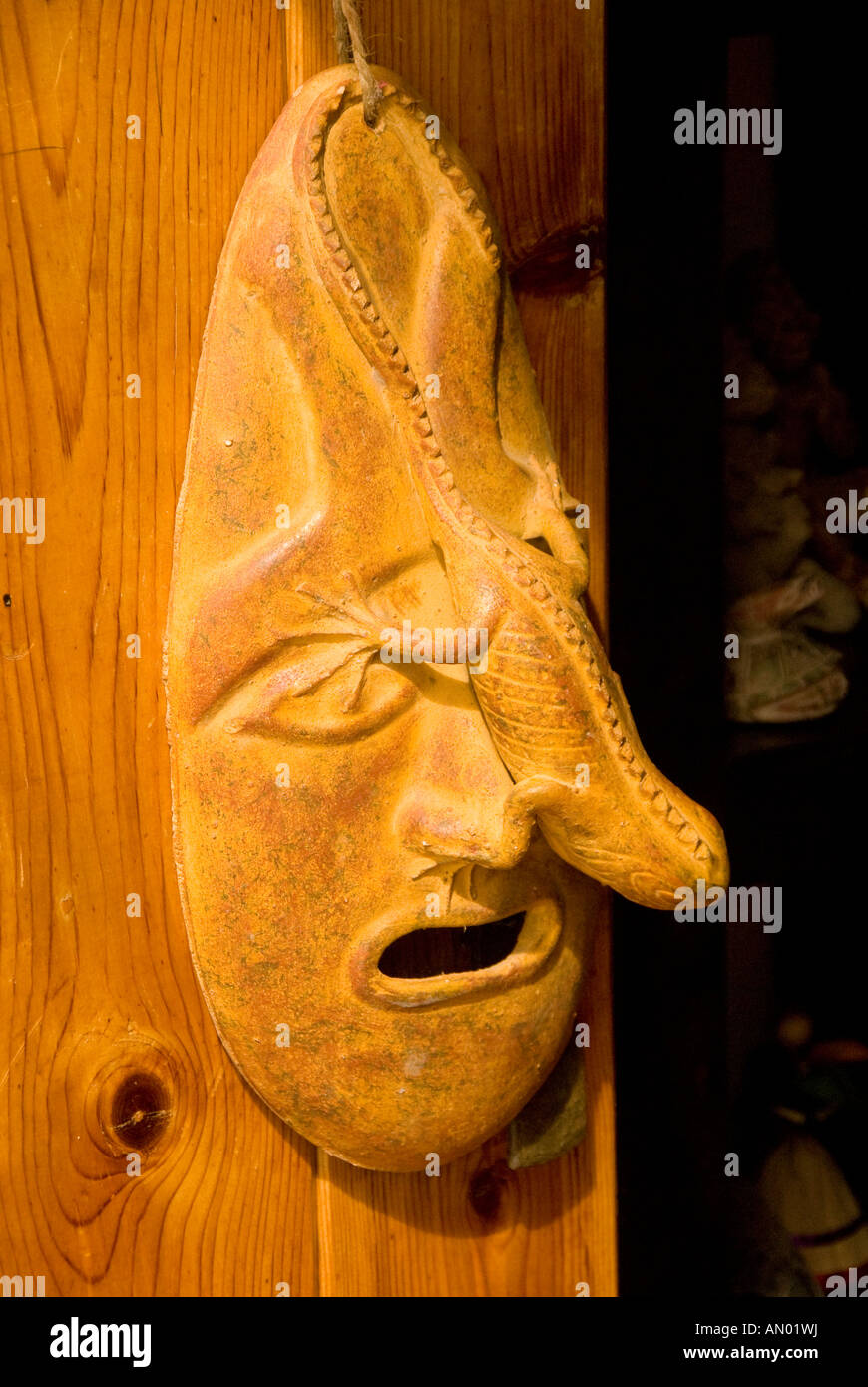 Mexico Baja California Todos Santos Door knob detail along artists alley way Stock Photo