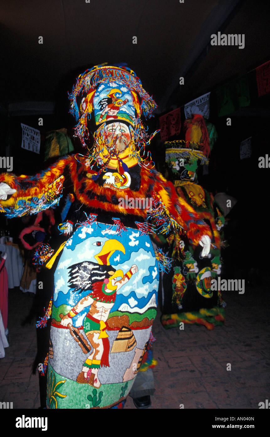 Chinelo folk dancer performing in Cuernavaca, Morelos, Mexico Stock