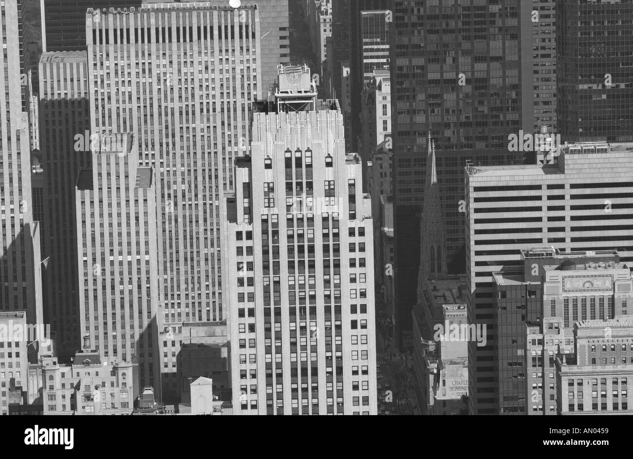 Aerial view buildings Black and White Stock Photos & Images - Alamy