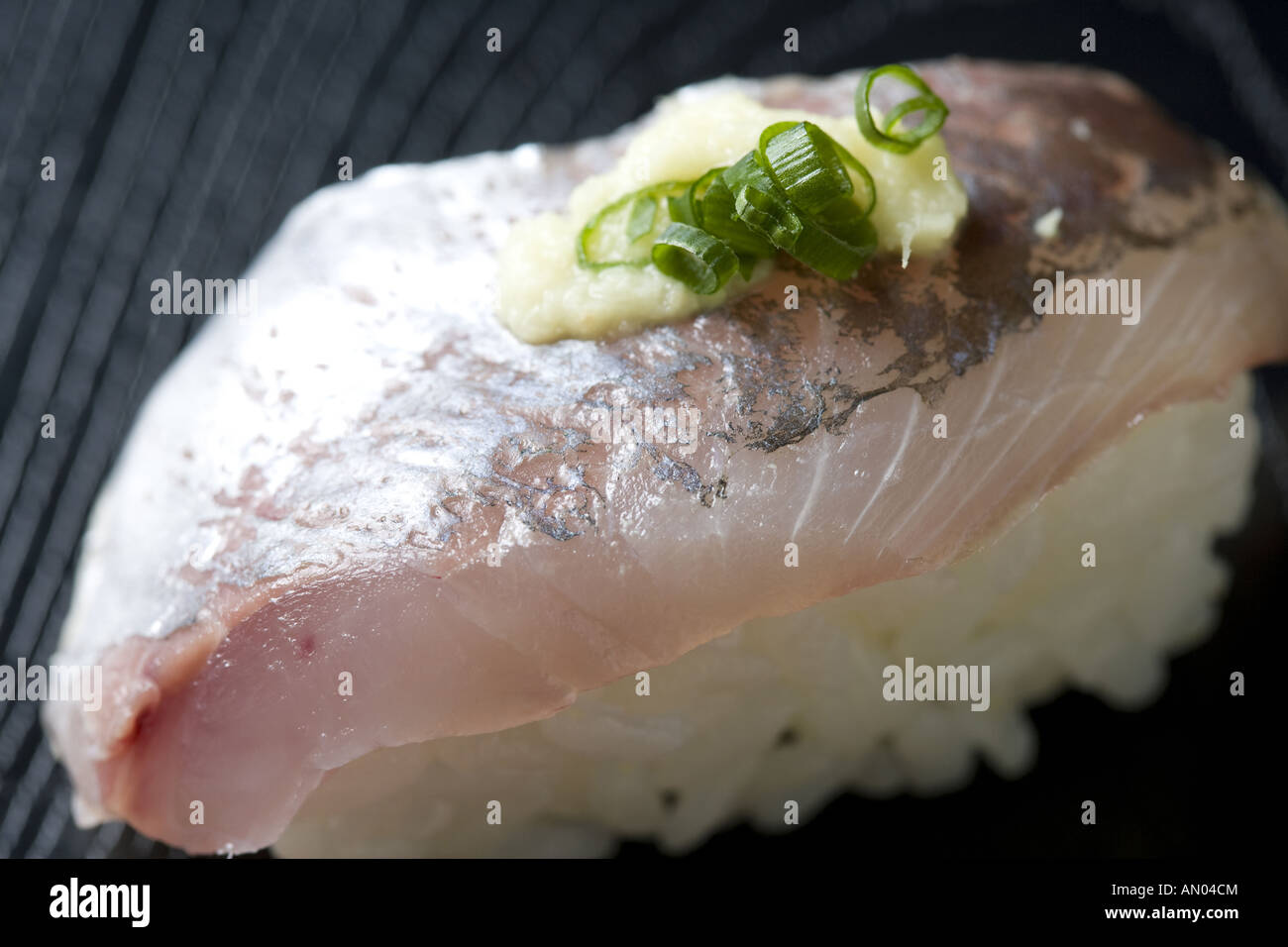 Horse mackerel sushi Stock Photo Alamy
