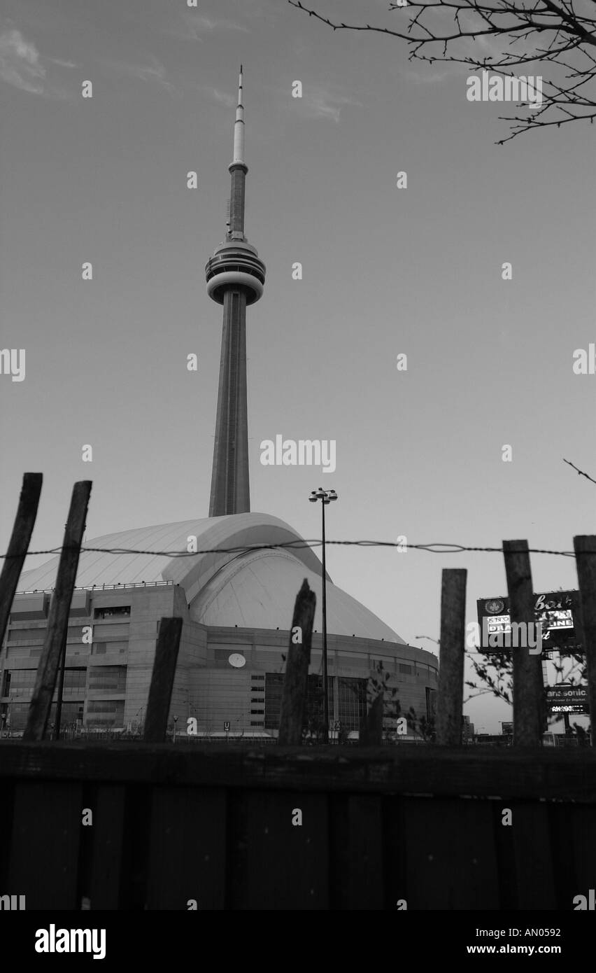 Cn tower and skydome Black and White Stock Photos & Images - Alamy