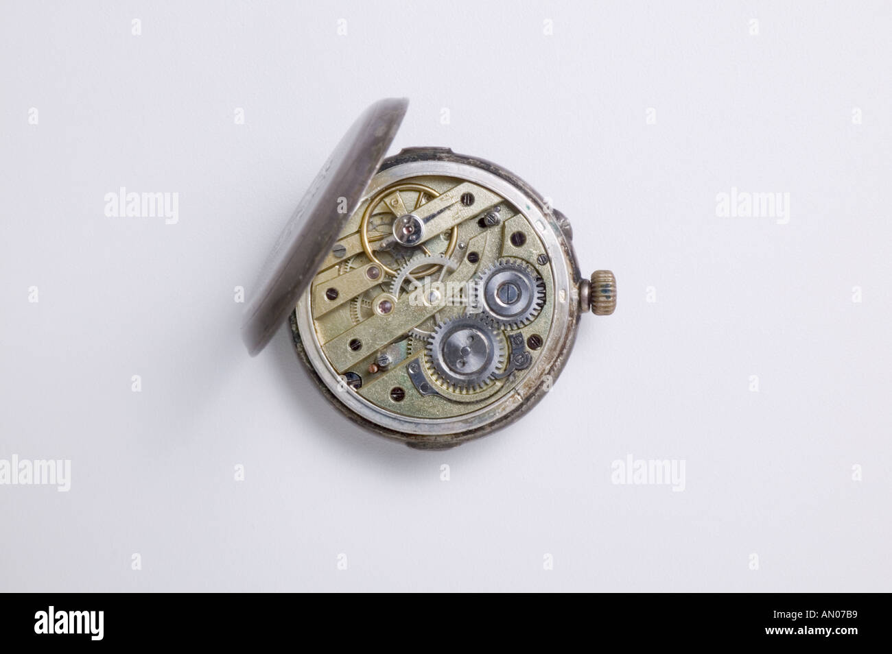 Pocket Watch Movement Stock Photo Alamy