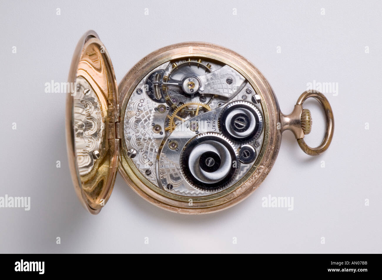 Pocket Watch Movement Stock Photo Alamy