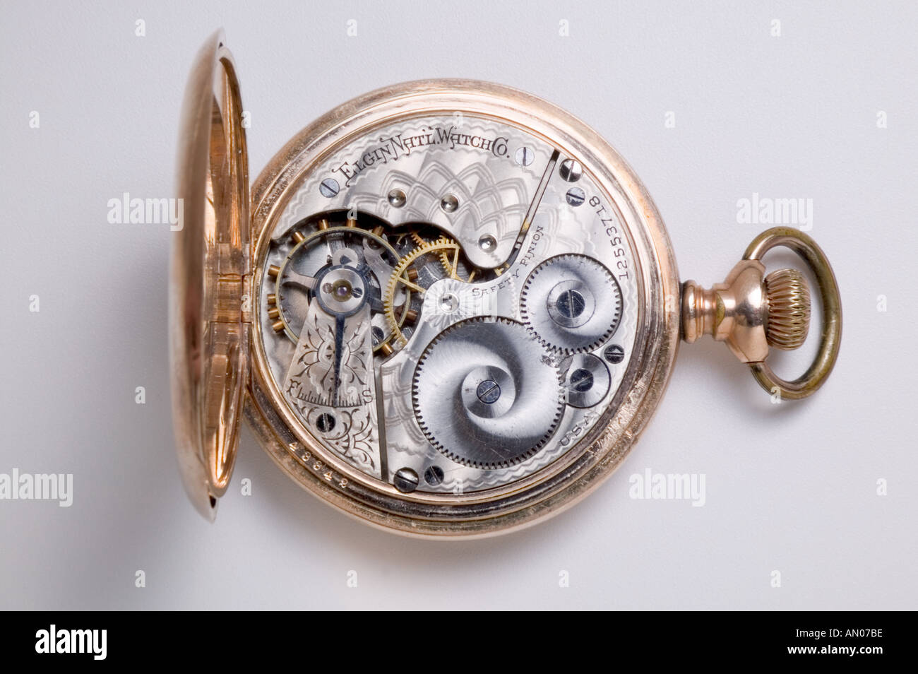 Pocket Watch Movement Stock Photo