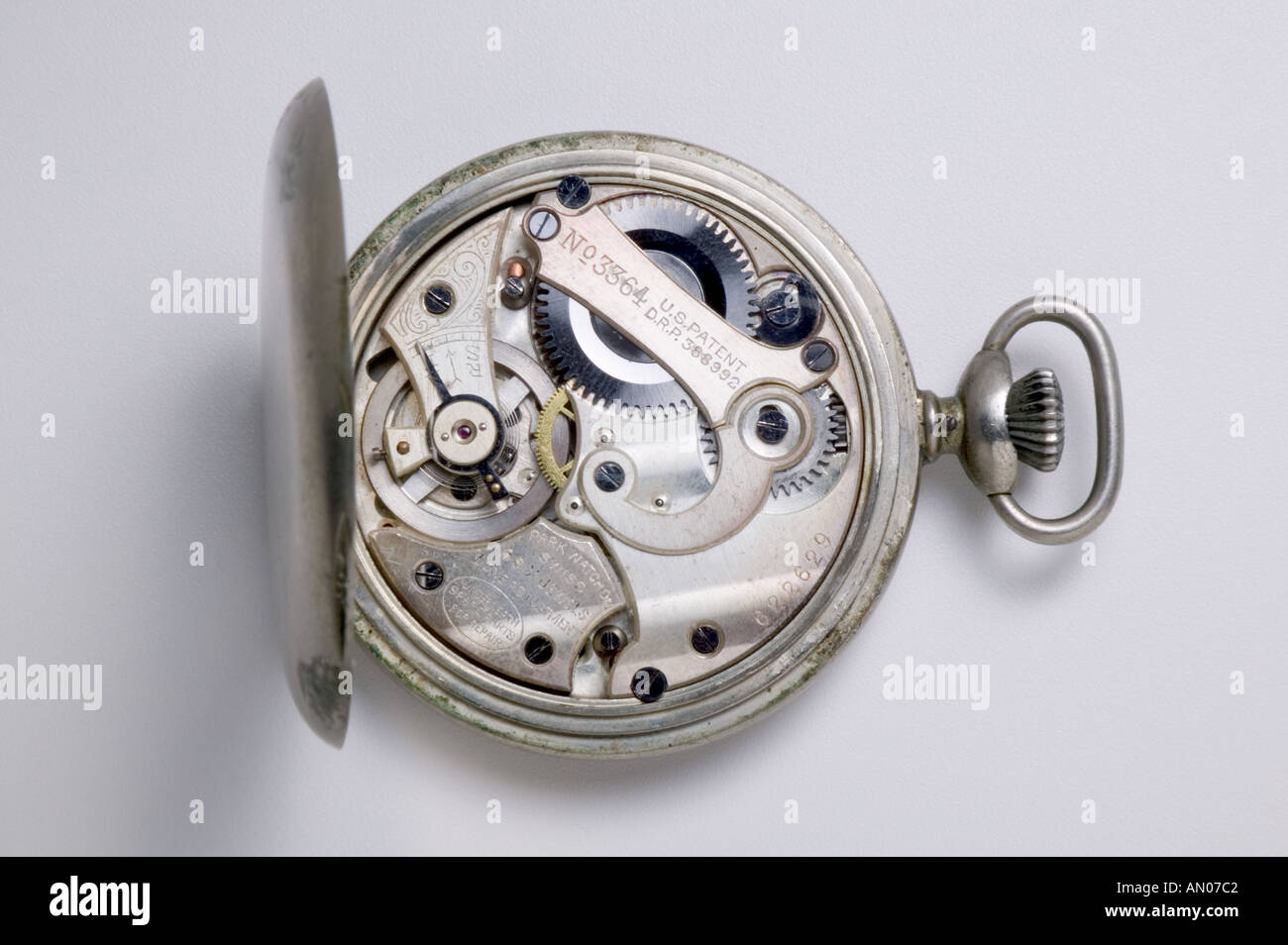 Pocket Watch Movement Stock Photo Alamy