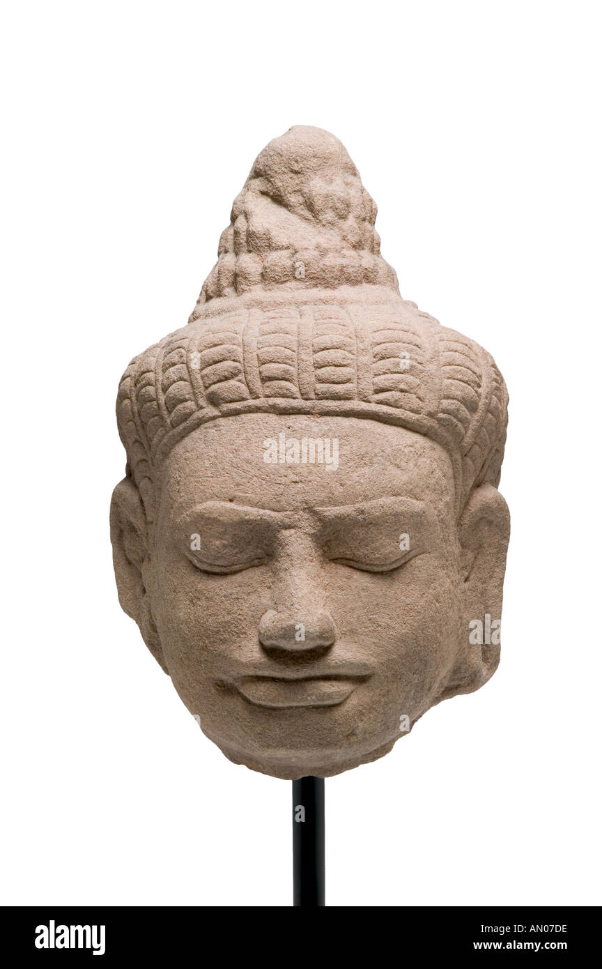Buddha Head from Ankgor Stock Photo Alamy