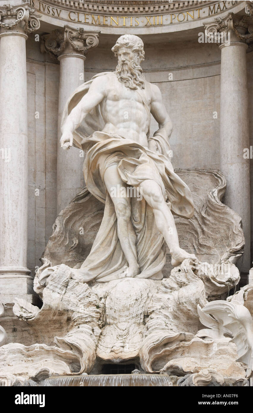 A detail from Trevi Fountain. Fontana di Trevi, Rome, Lazio, Italy. Stock Photo