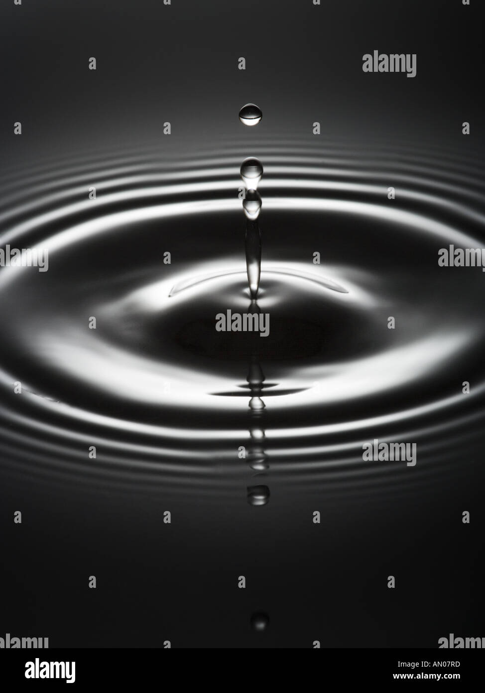 Ripples formed by a water drop Stock Photo - Alamy