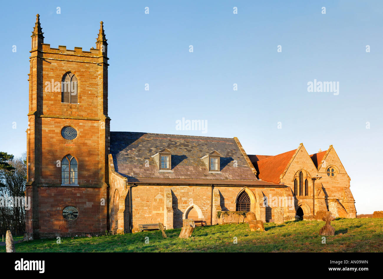 view of hanbury church worcestershire england uk the setting for the fictional village of ambridge in the radio serial the arche Stock Photo
