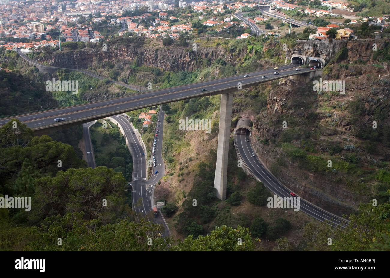 Roads Funchal madeira november Stock Photo