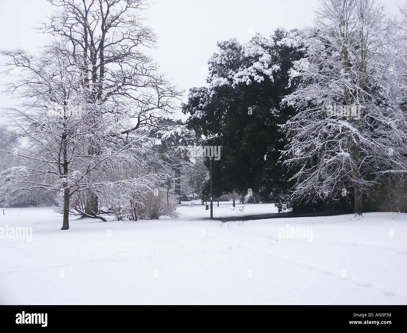 Abbey Grounds in Winter Cirencester Gloucestershire England  Stock Photo
