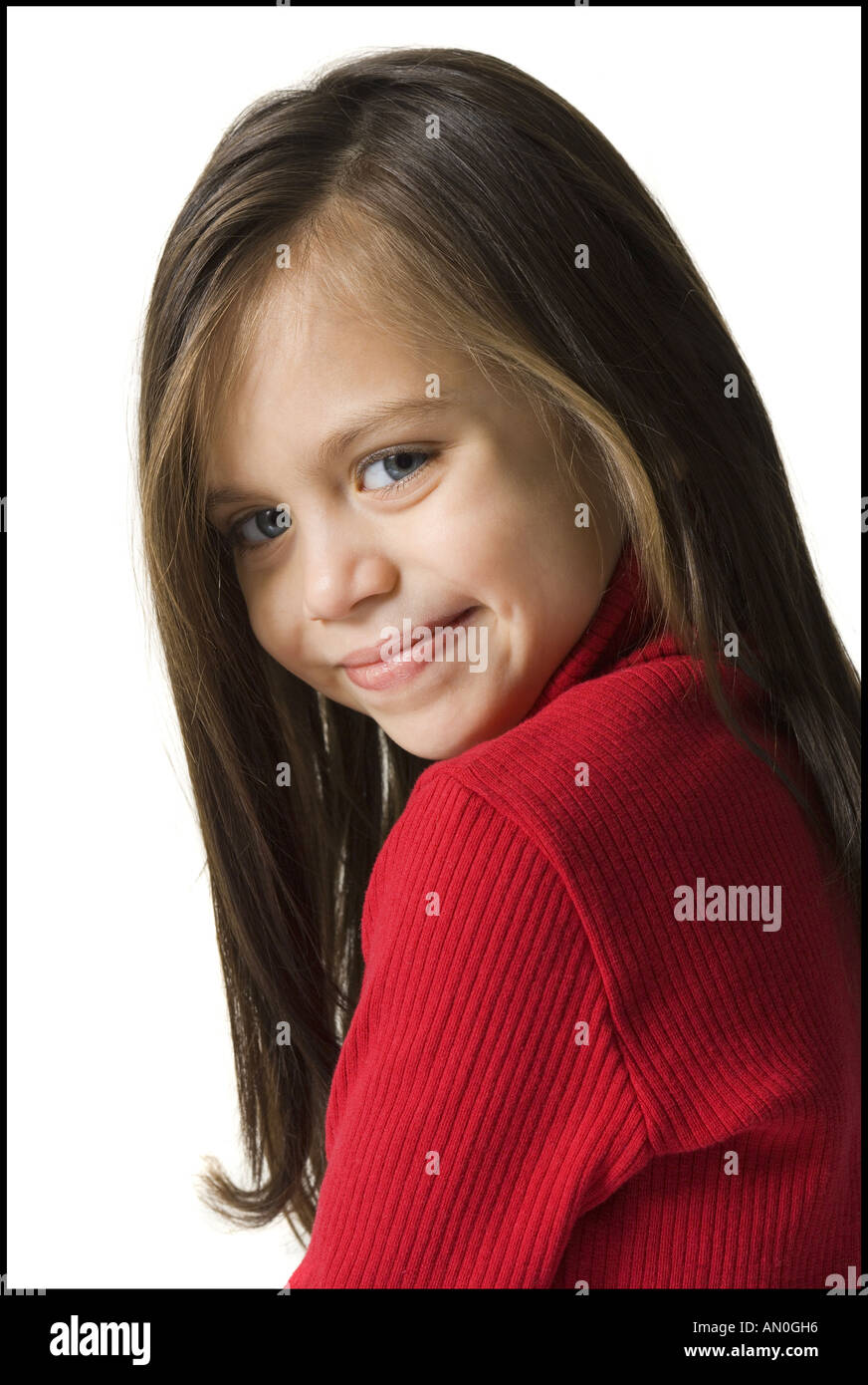 Portrait of a girl smiling Stock Photo - Alamy