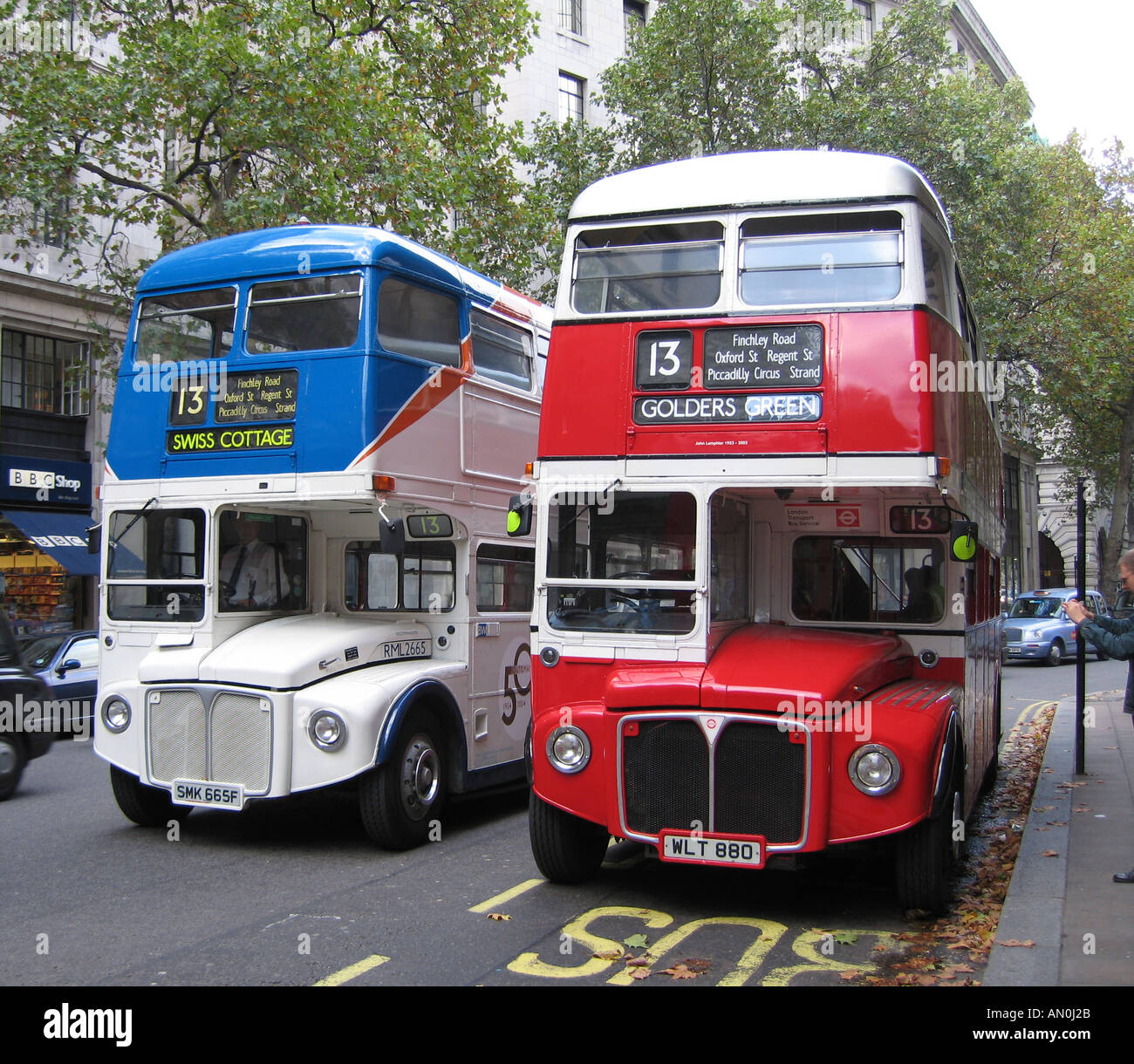 Last Day of London Routemaster Buses on Route 13 Stock Photo