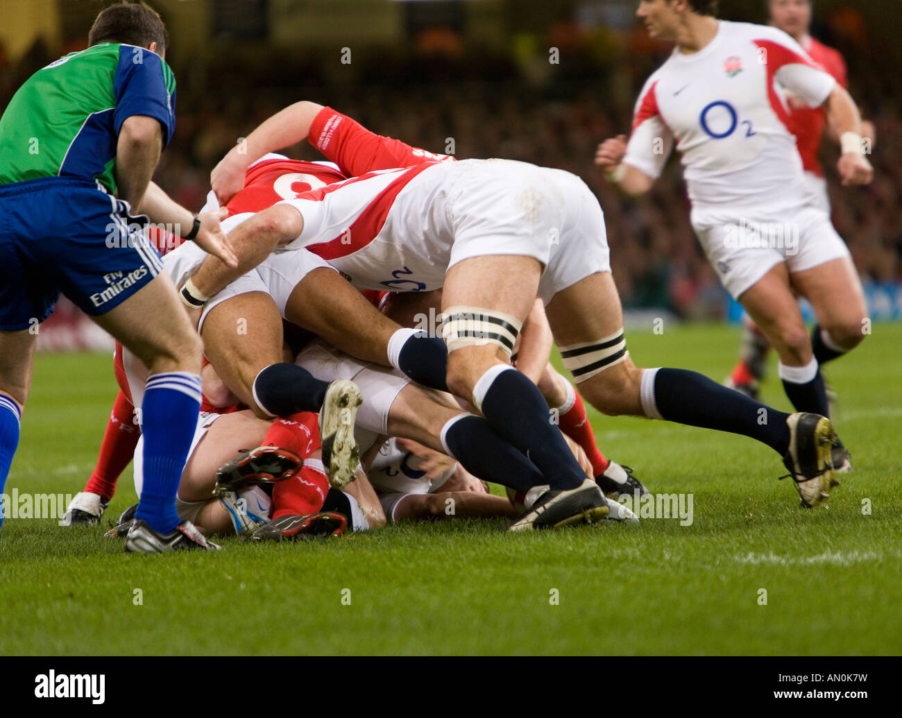 Welsh Rugby Ruck During rbs 6 nations match millennium stadium hi-res stock photography ...
