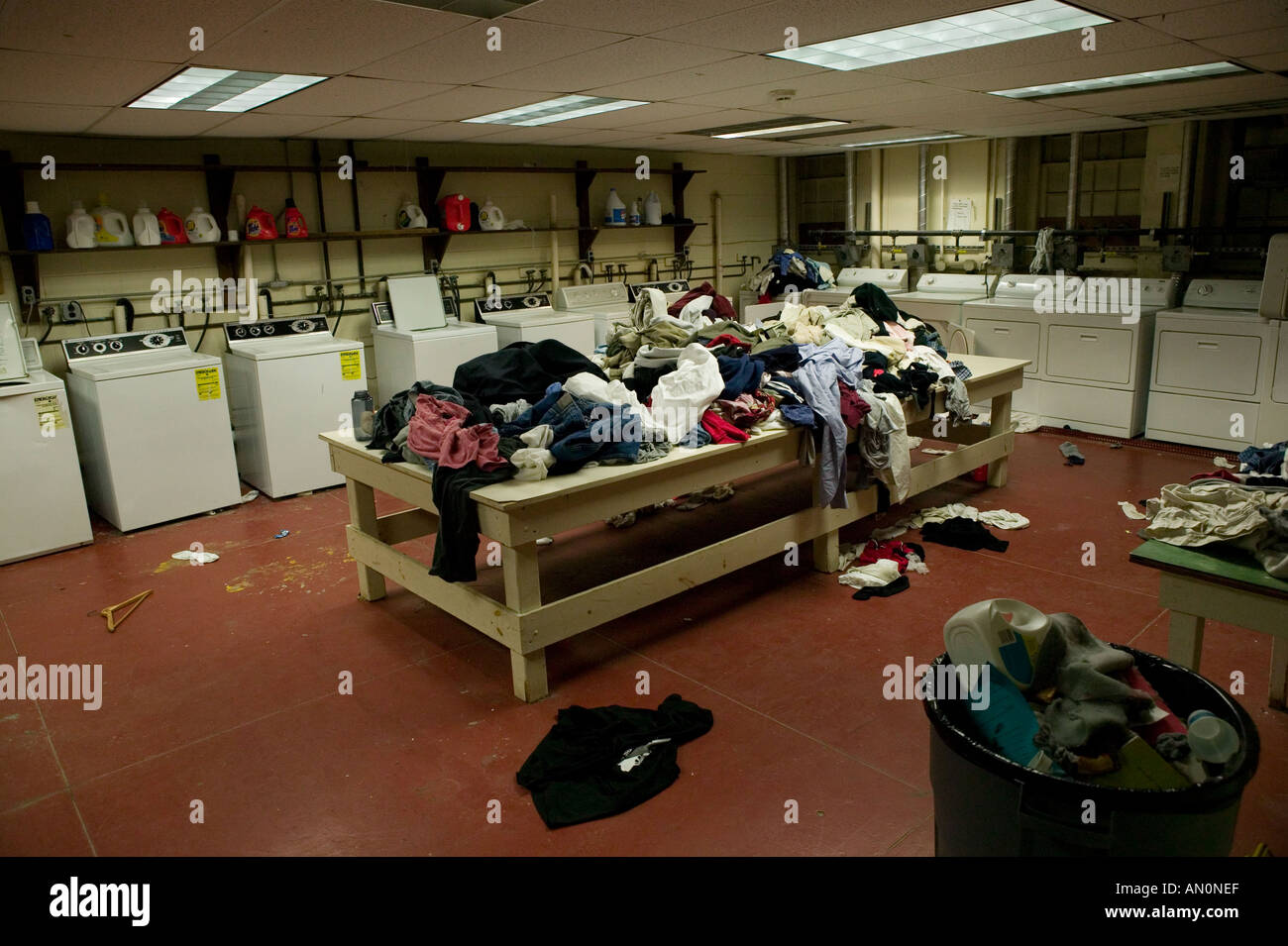 Laundry room in the boys dorm of a private boarding school Delaware USA