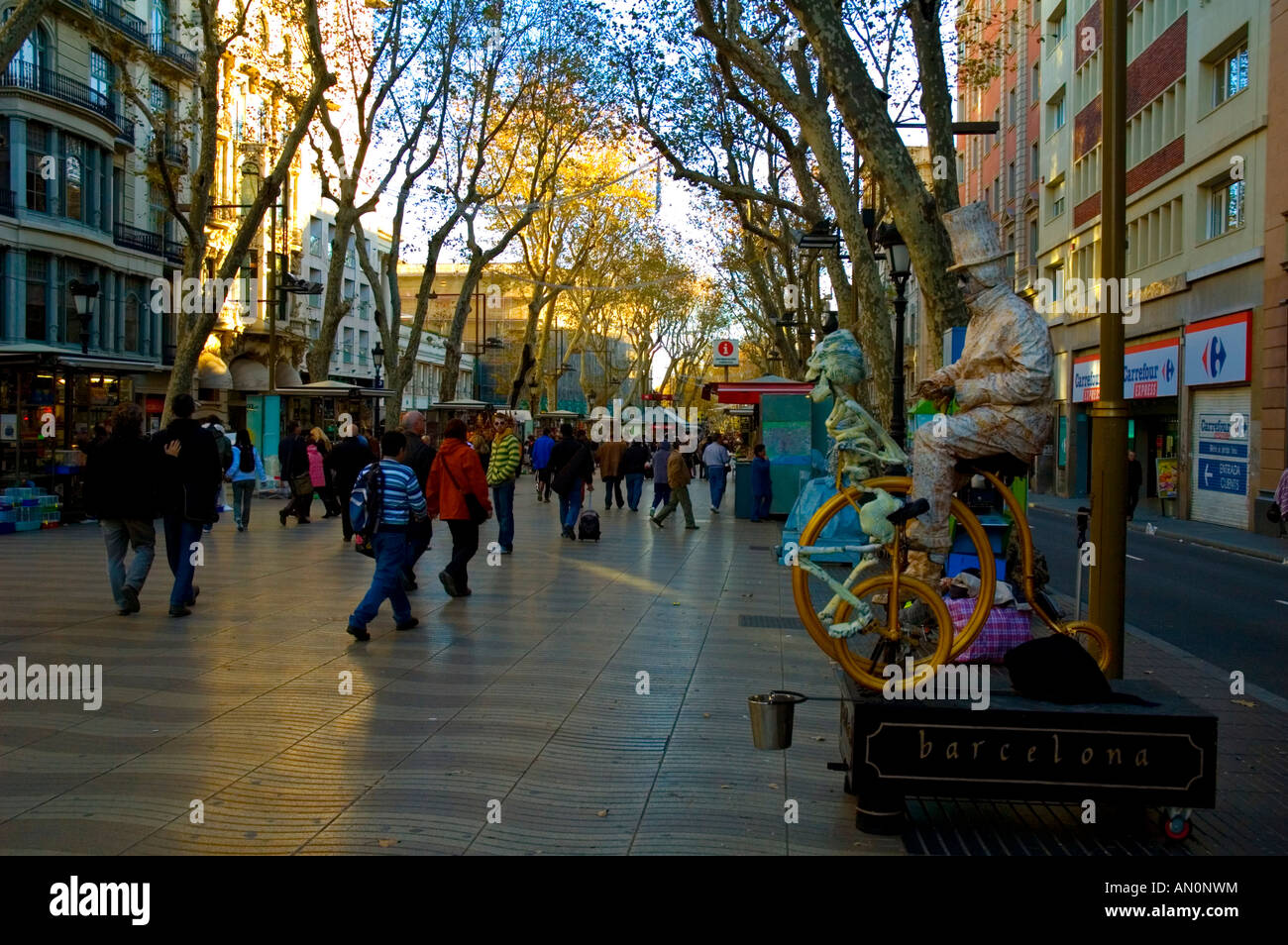 La Rambla Barcelona Spain EU Stock Photo