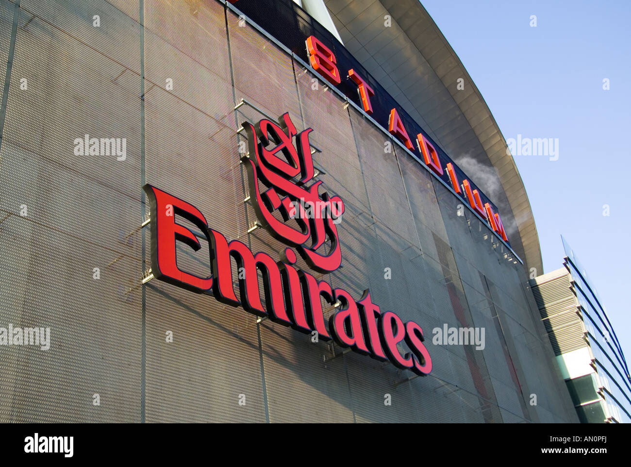 Emirates stadium logo Stock Photo