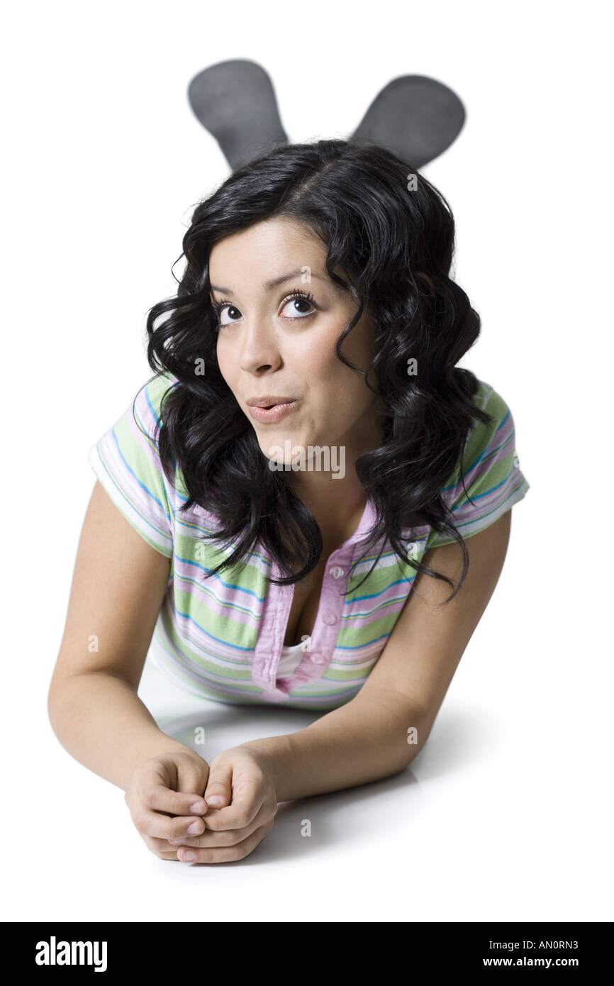 Close up of a teenage girl looking away Stock Photo - Alamy