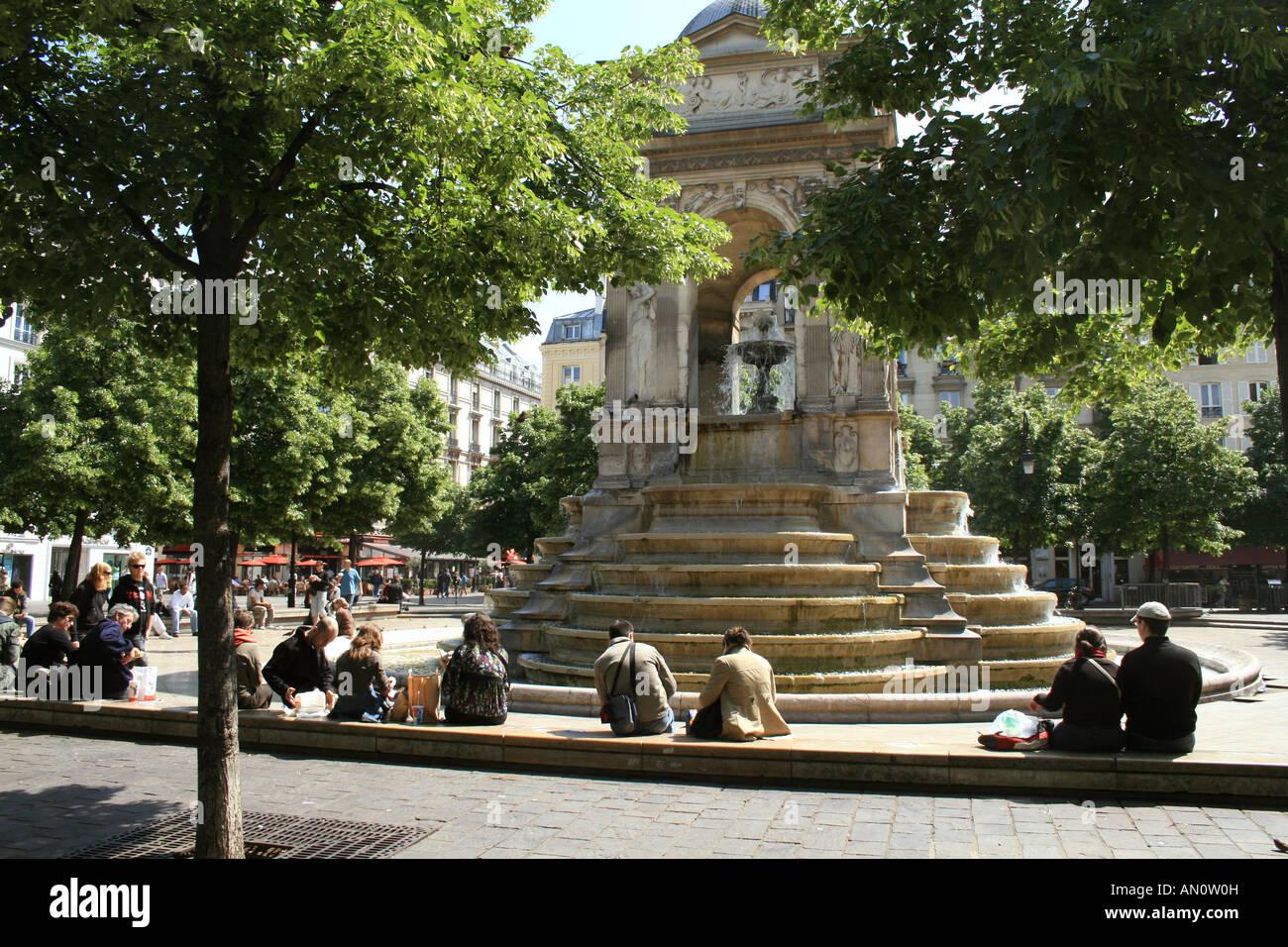 Fountain of the Innocents, Paris France Stock Photo