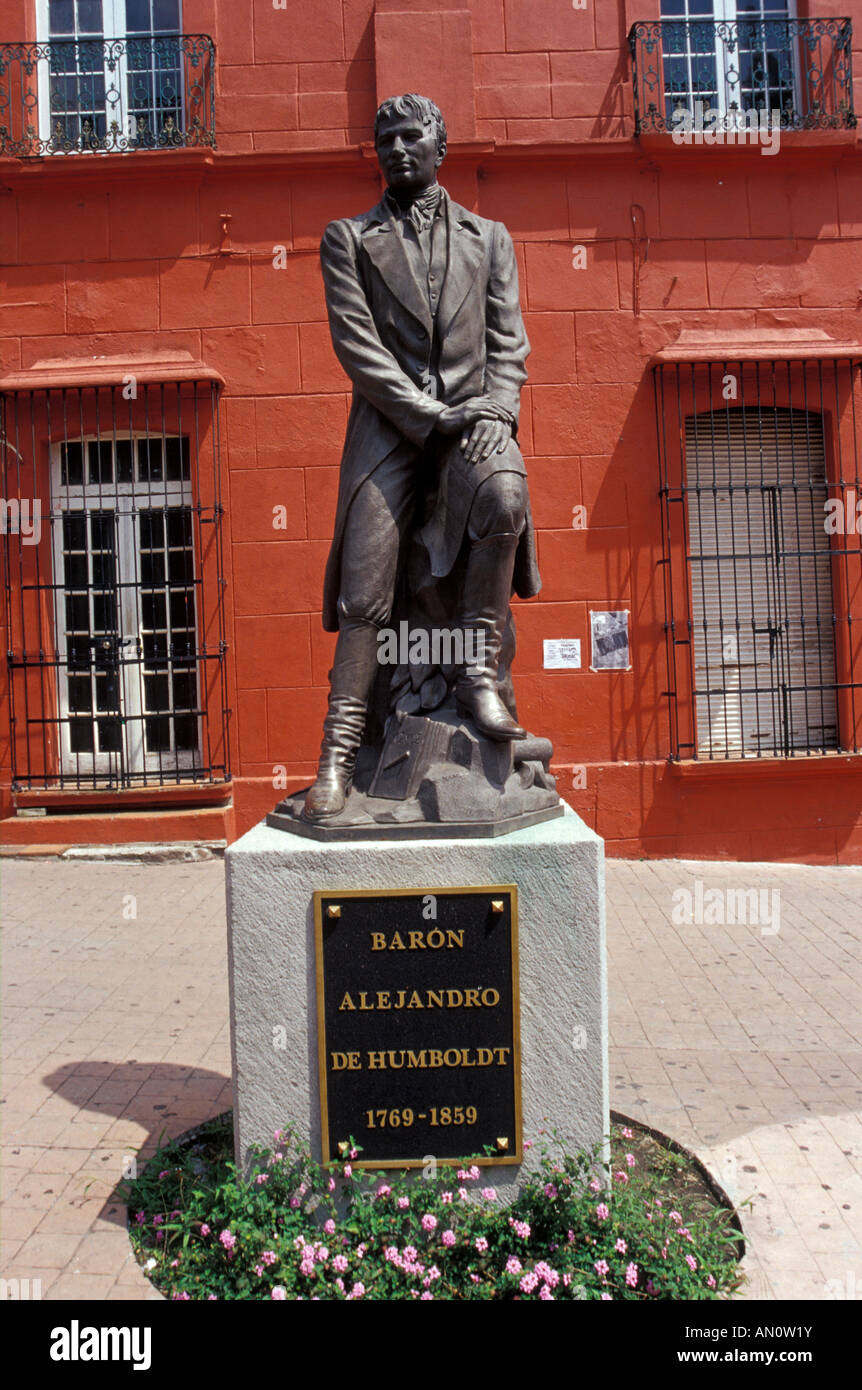 Statue of 19th century German explorer and naturalist Friedrich Heinrich Alexander Von Humboldt in Cuernavaca, Morelos, Mexico Stock Photo