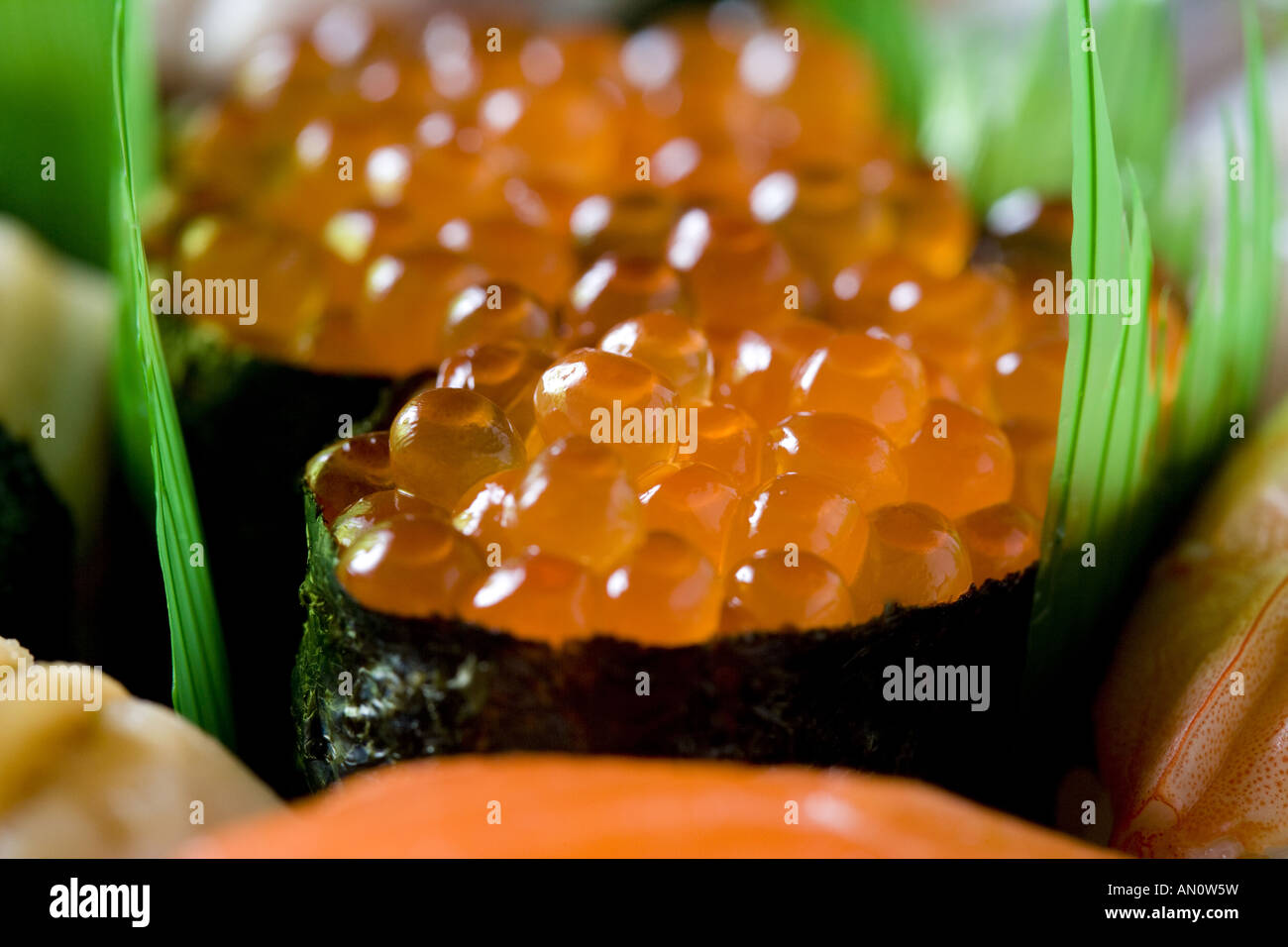 Salmon roe roll Stock Photo Alamy