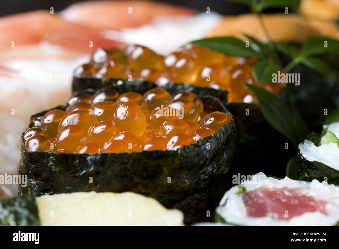 Salmon roe roll Stock Photo Alamy