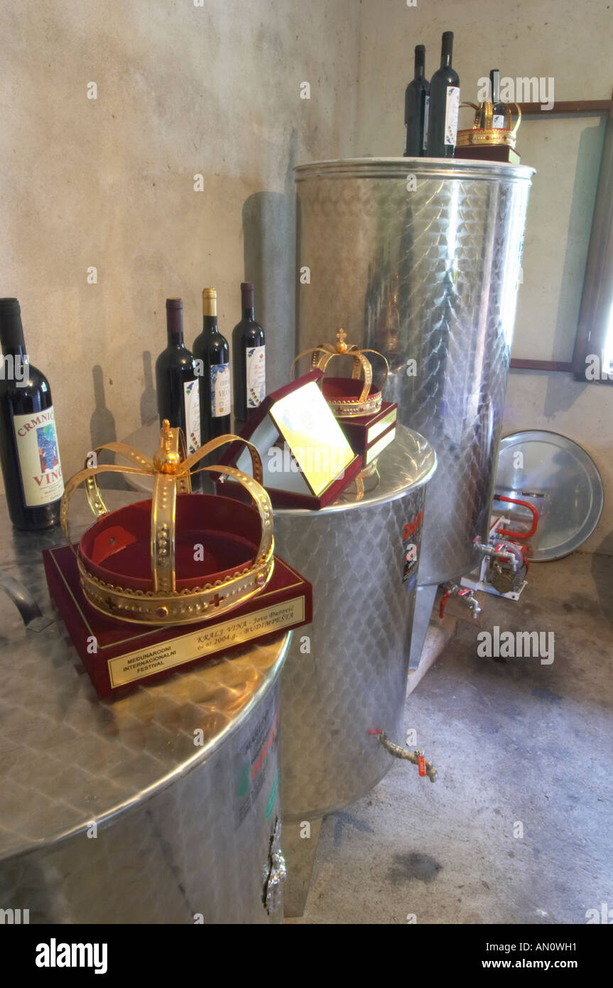 The winery, small scale production, with stainless steel fermentation