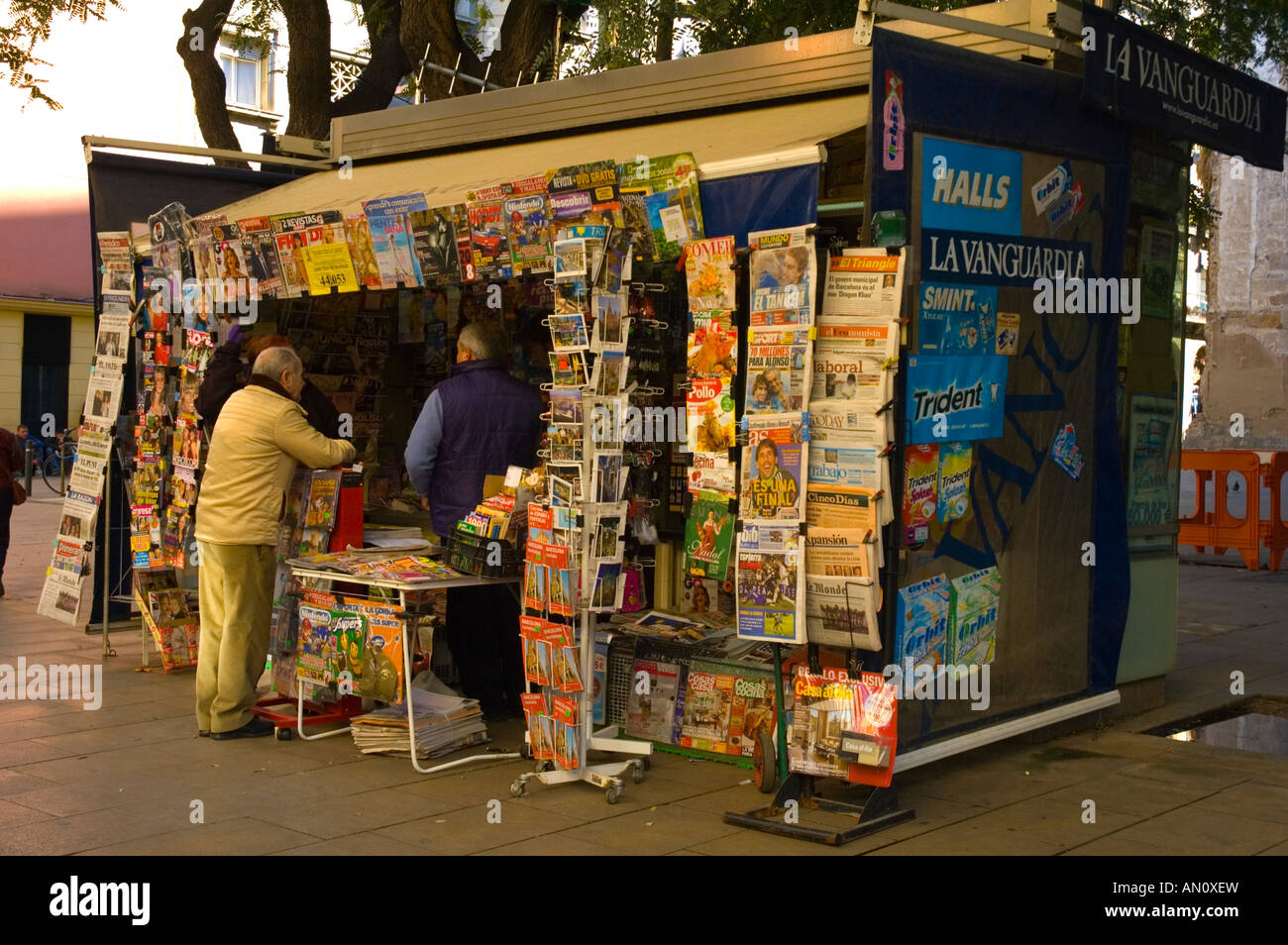 Newsagent El Raval Barcelona Spain EU Stock Photo